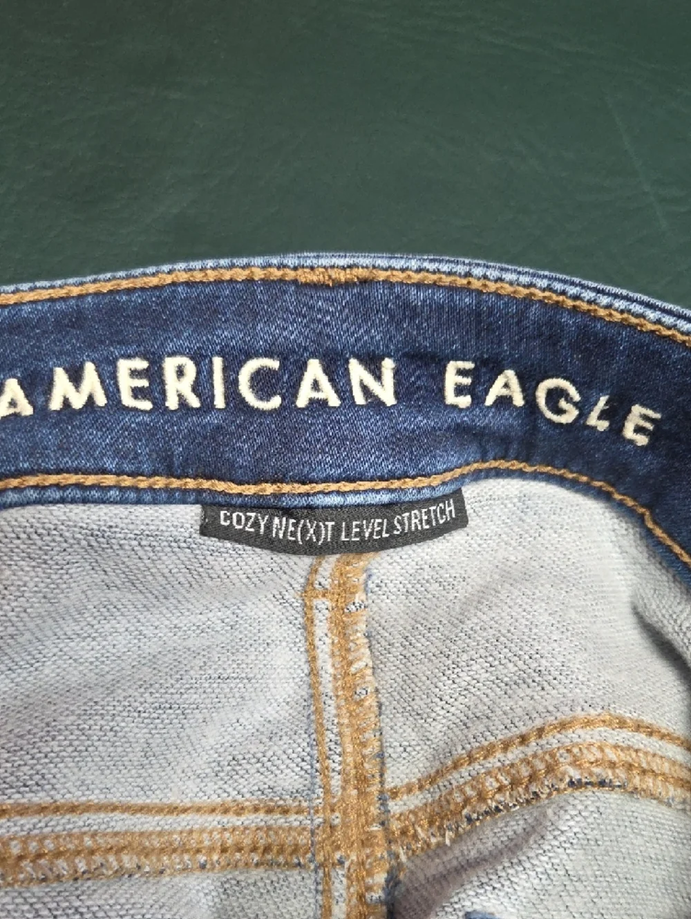 **American Eagle Distressed Dark Wash Skinny Jeans** - Picture 11 of 12
